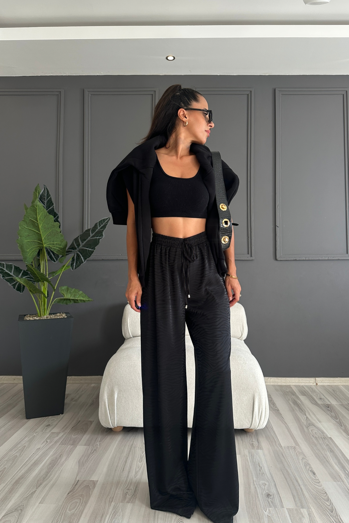 Zebra Saten Bailey Pantolon