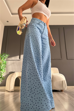 Blue Puantiye Detay Denim