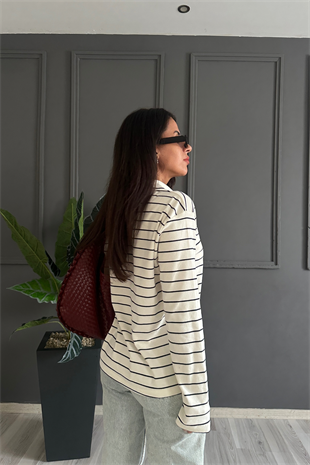 Çizgili Polo Yaka Basic