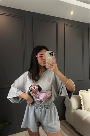 Doggy Can Şort Tshirt Takım