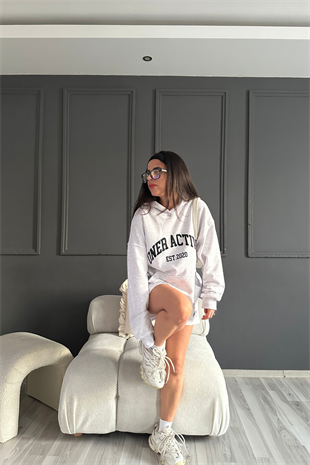 Gri Şort Sweat Takım