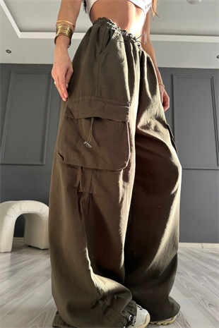 Haki Kargo Cepli Pantolon