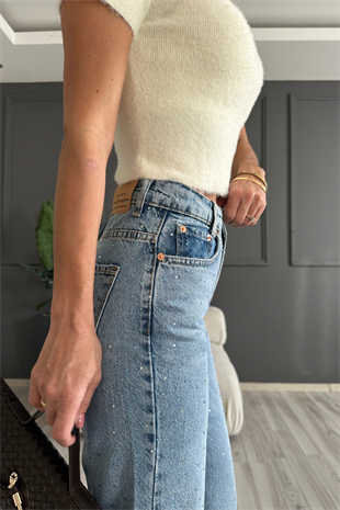 Işıltılı Straight Denim