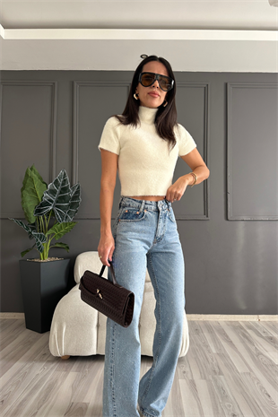 Işıltılı Straight Denim