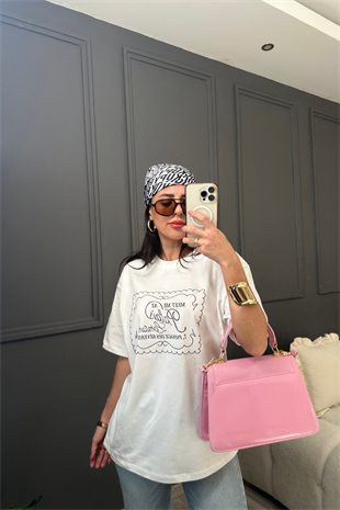 Meet Me Beyaz Tshirt