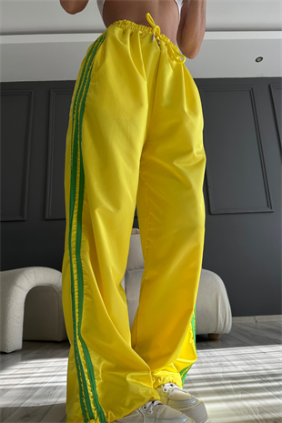 Paraşüt Sarı Şeritli Pantolon