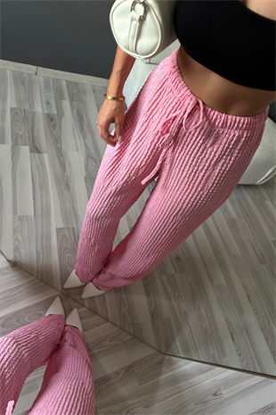 Pembe Burble Pantolon