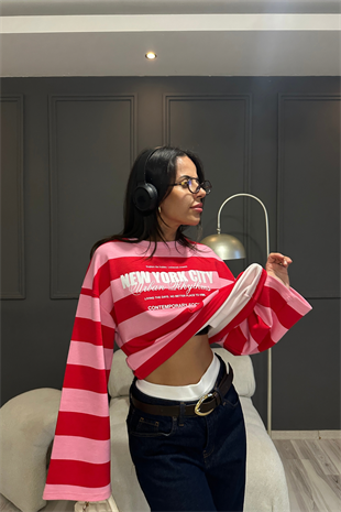 Pembe Siyah New York Sweat
