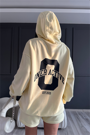 Sarı Şort Sweat Takım