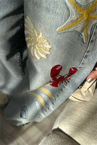 Sea Nakış Detay Denim
