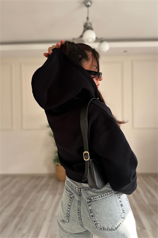 Siyah Kapişonlu Style Of Sweatshirt