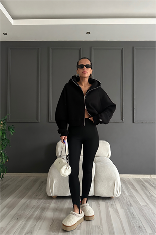 Siyah Perfect Fit Toparlayıcı Performans Füze Tayt