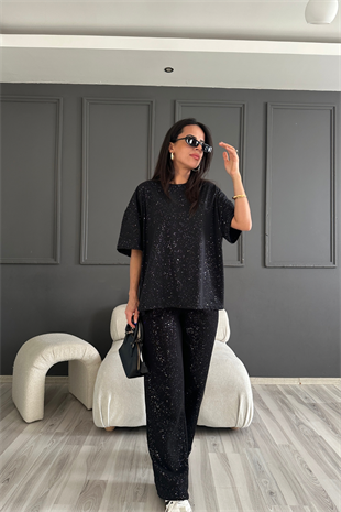 Siyah Simli Tshirt