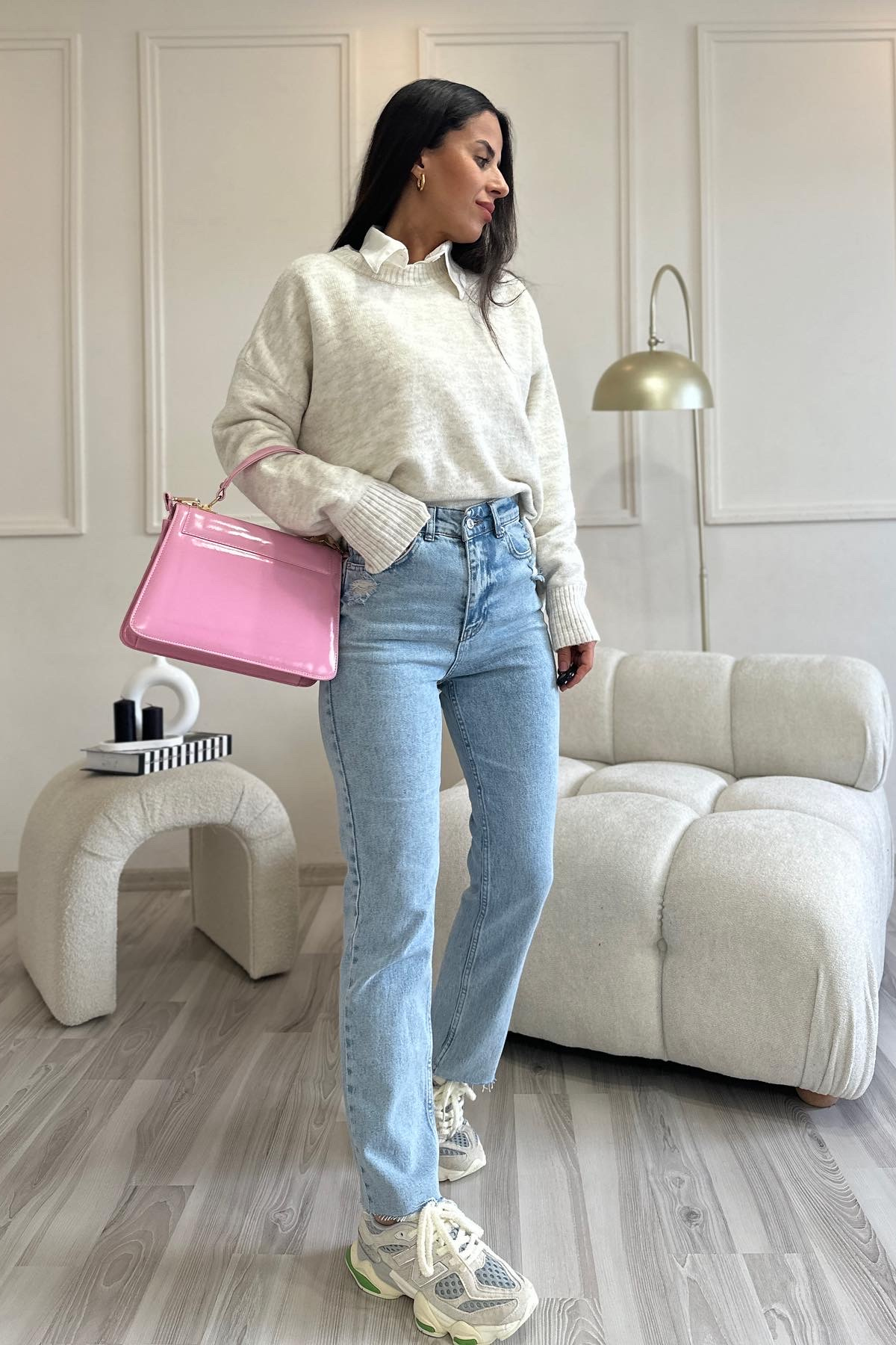 Açık Mavi Straight Jean