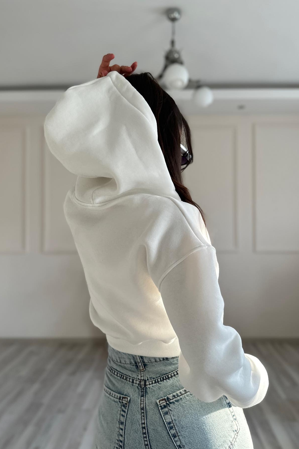 Beyaz Kapişonlu Style Of Sweatshirt