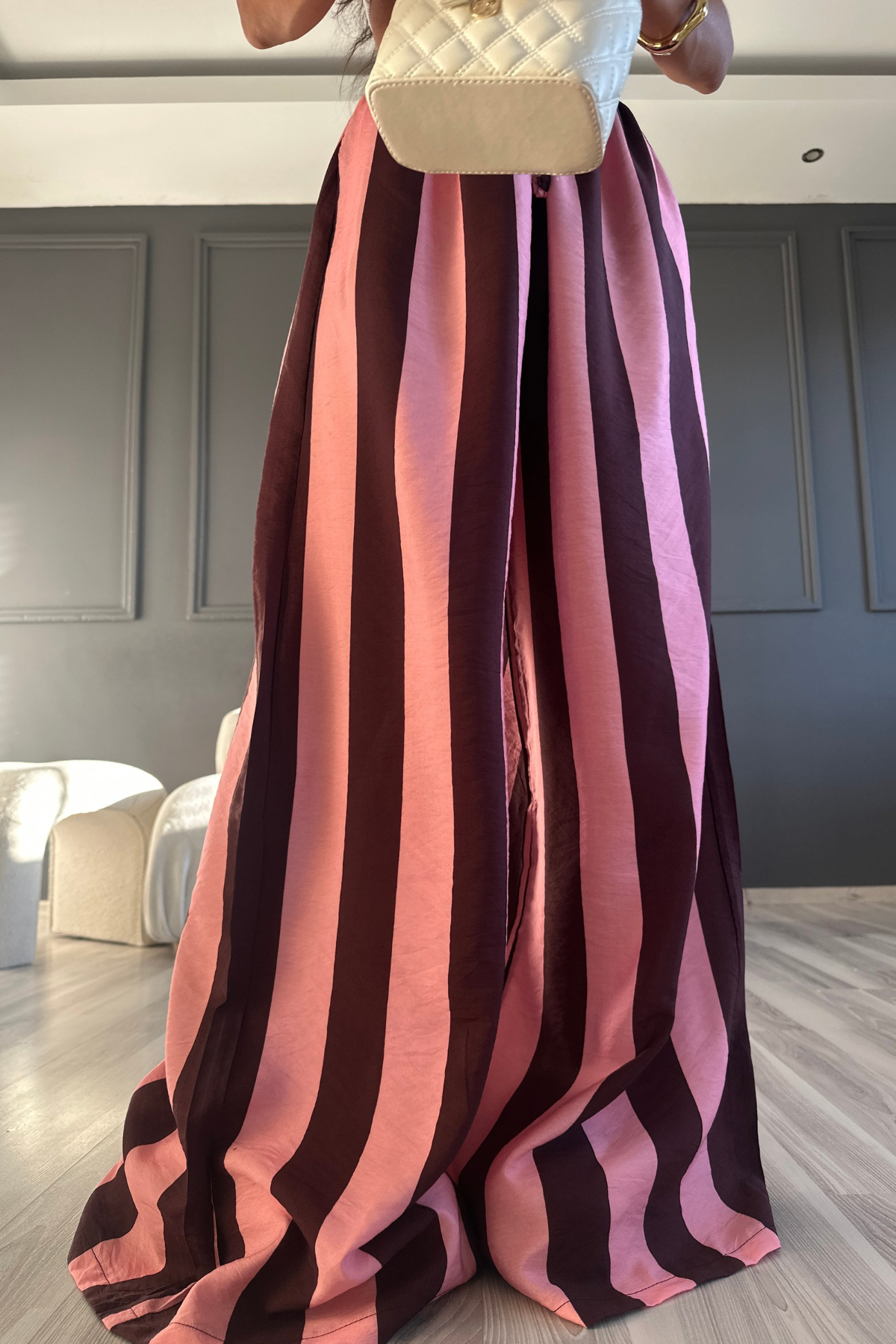 Bol Paça Pembe Ms Pantolon
