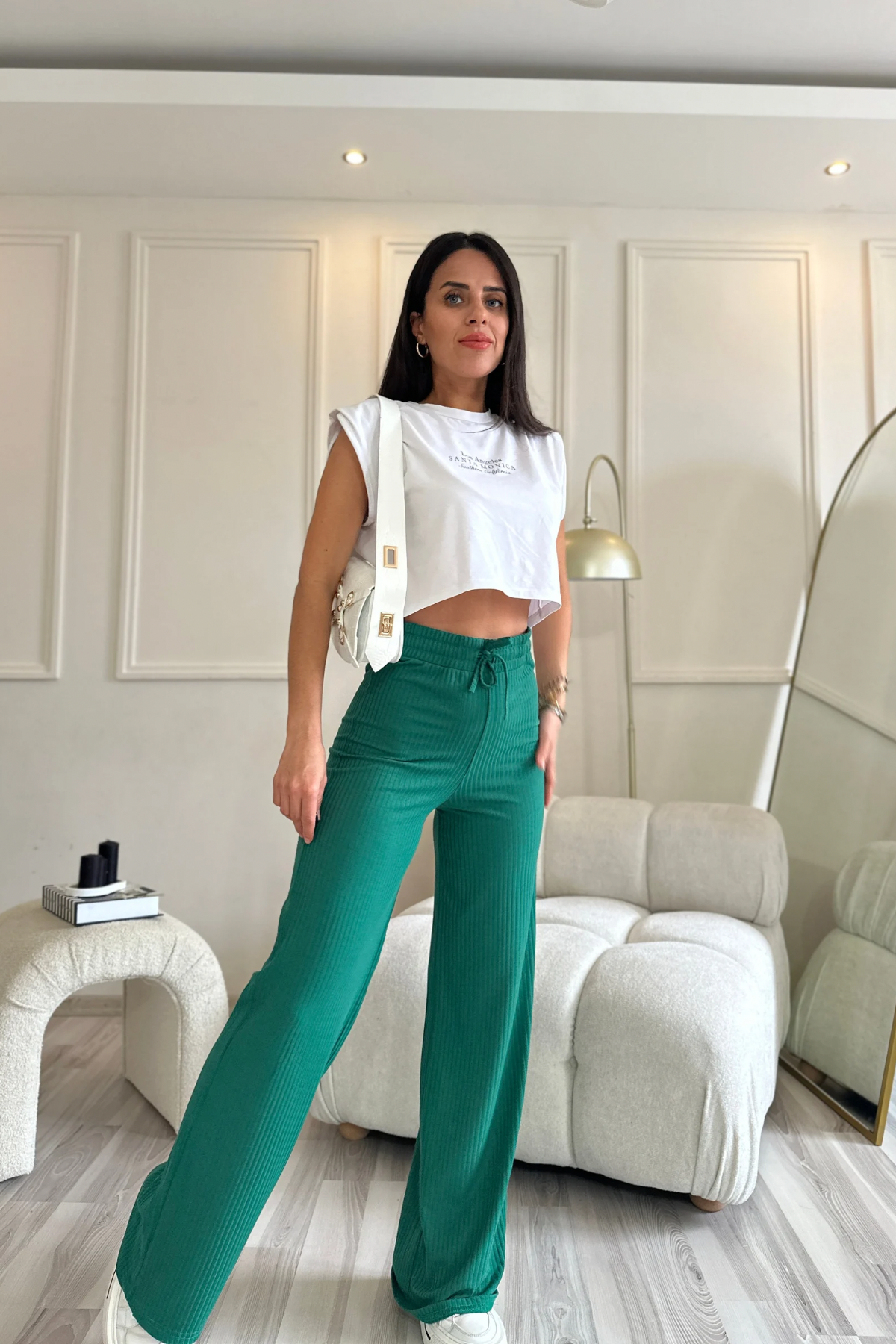 Fitilli Ultra Yumuşak Yeşil Eşofman Alt