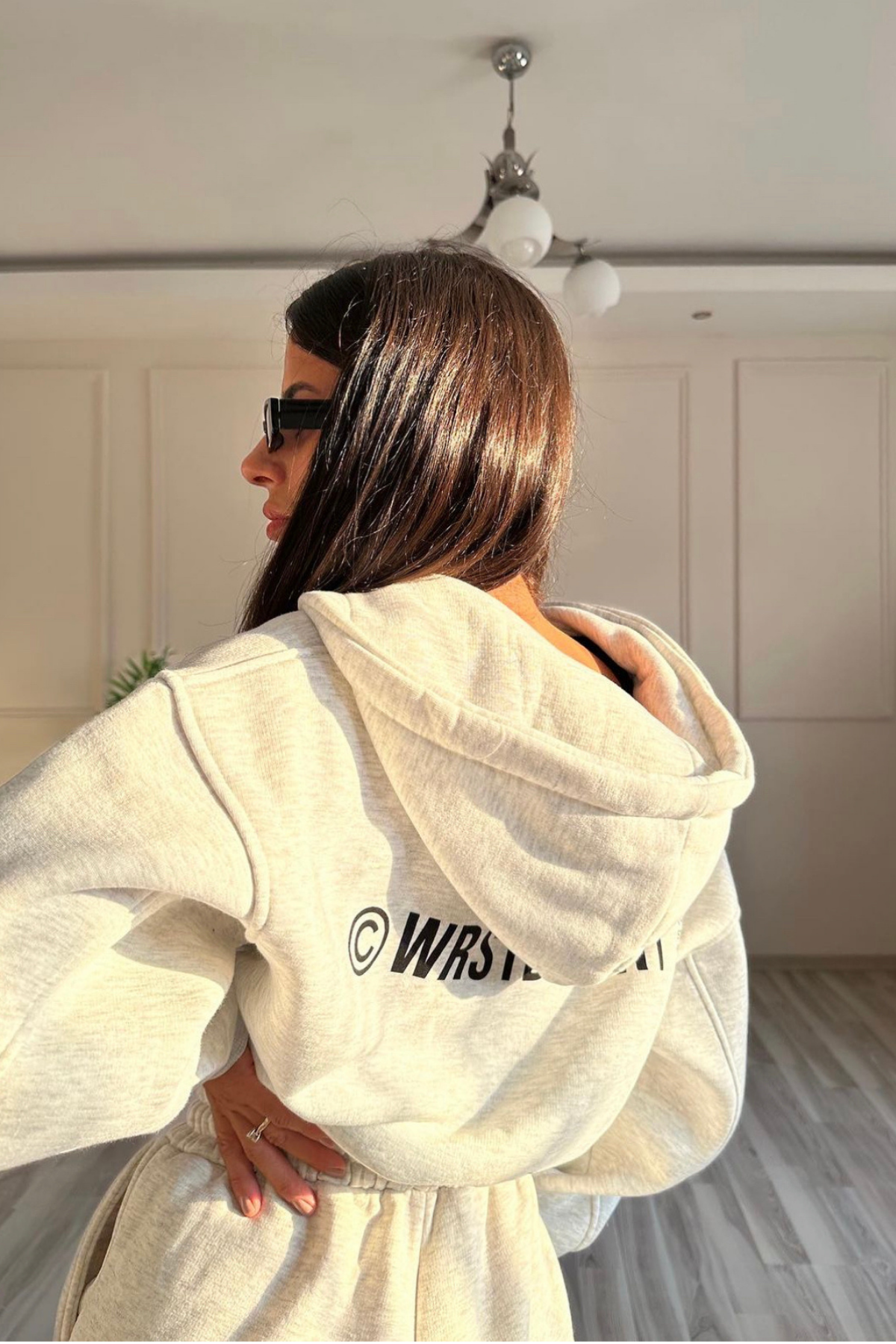 Gri Kapişonlu Wst Sweatshirt
