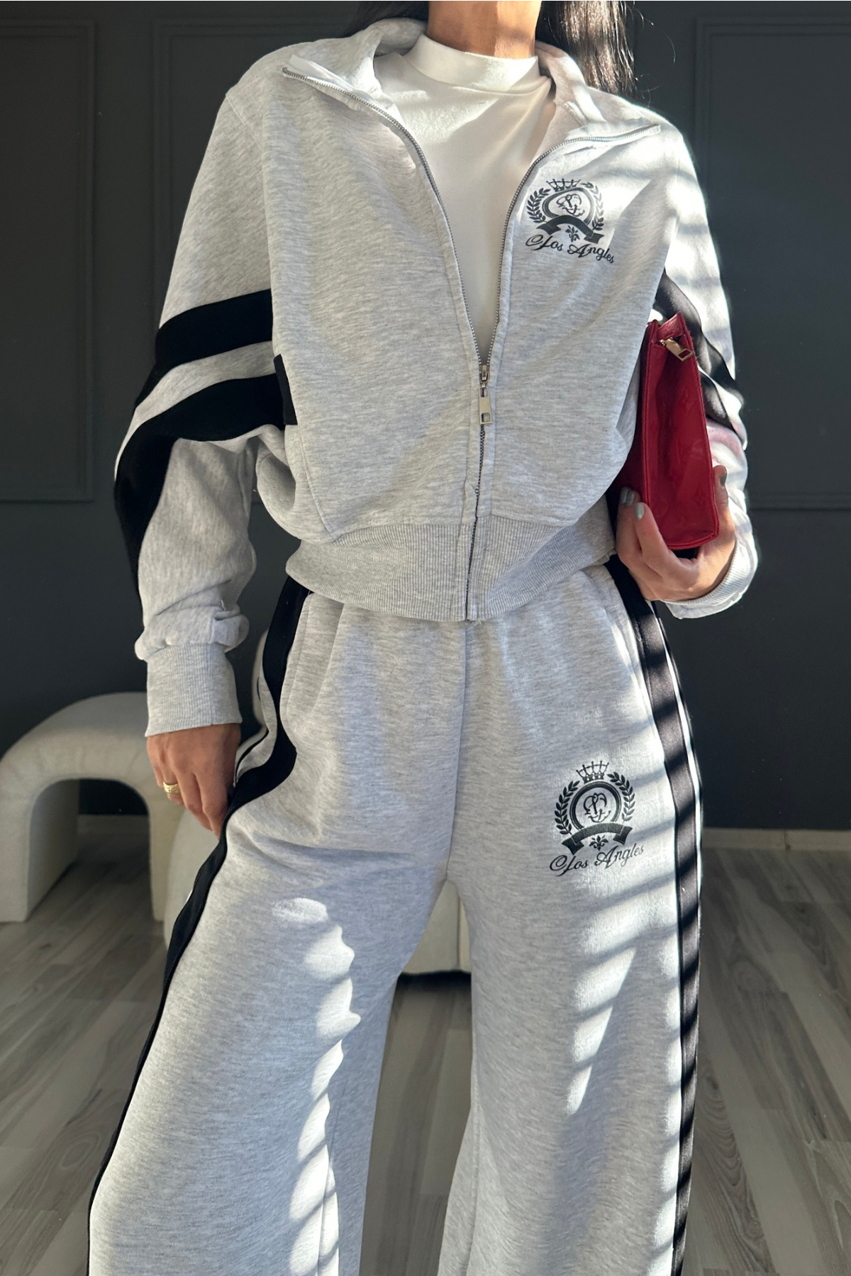 Gri Siyah Şerit LA Takım