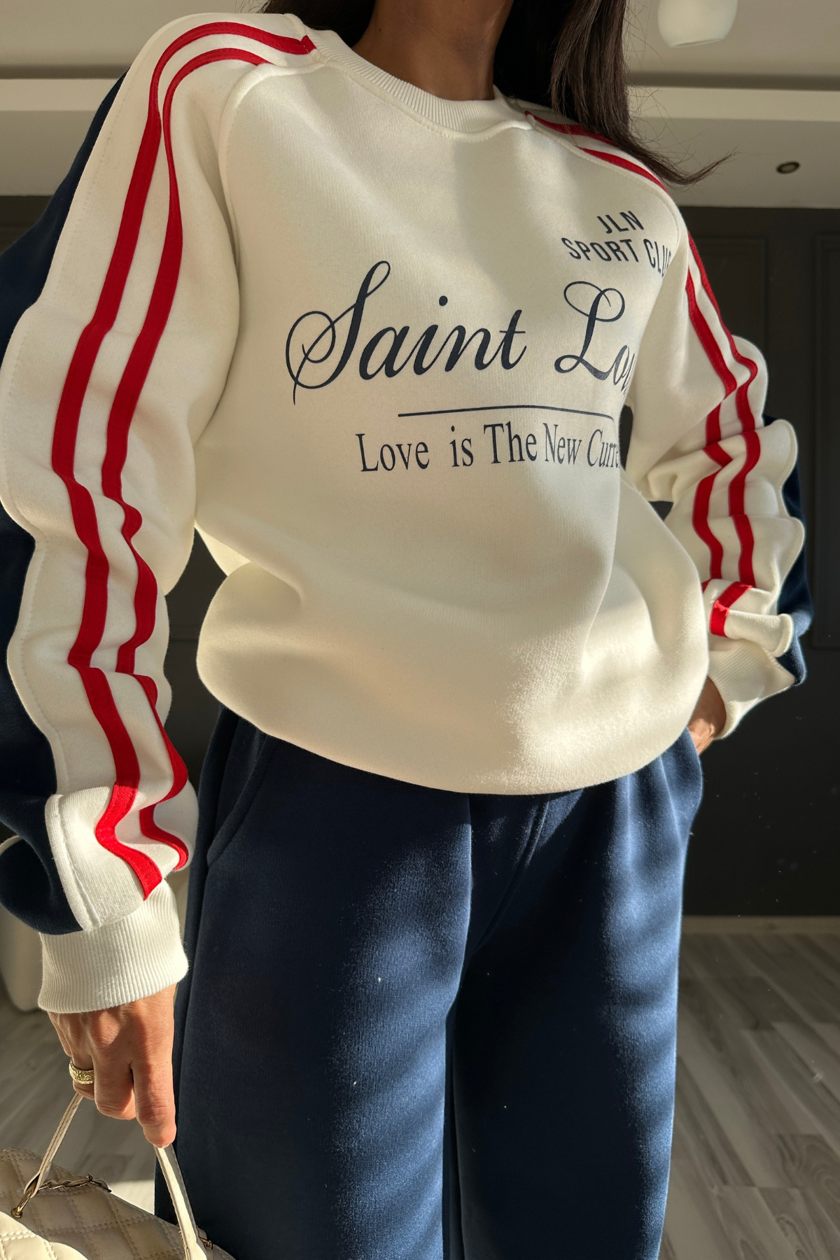 Lacivert Şerit Ls Takım