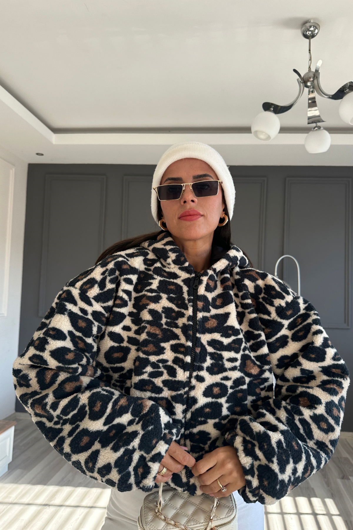 Leopar Astarlı Mont