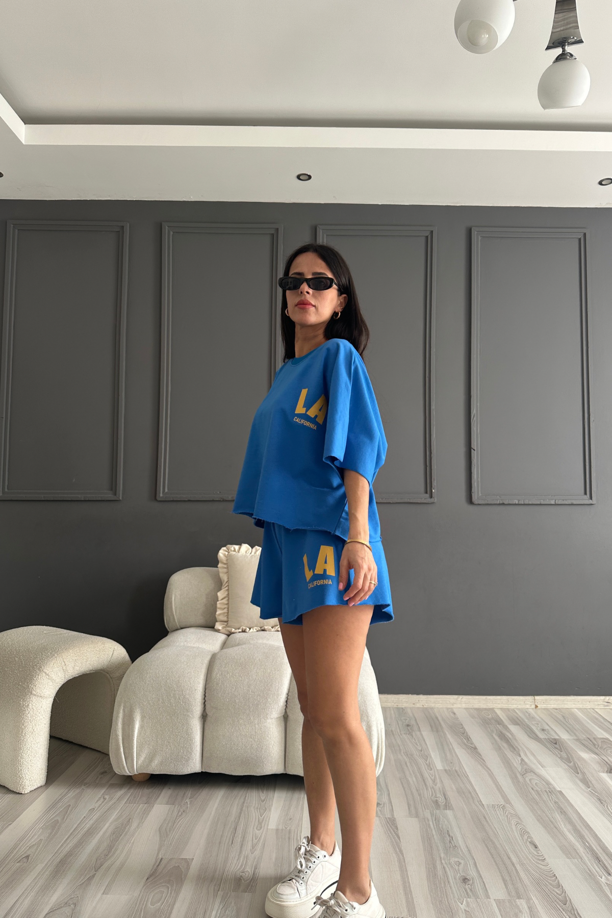 Mavi Can Şort Tshirt Takım