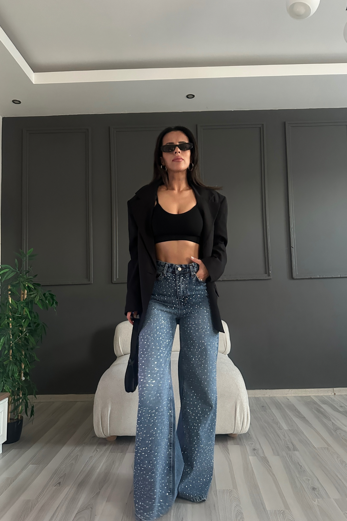Mavi Free Tasarım Işıltılı Denim