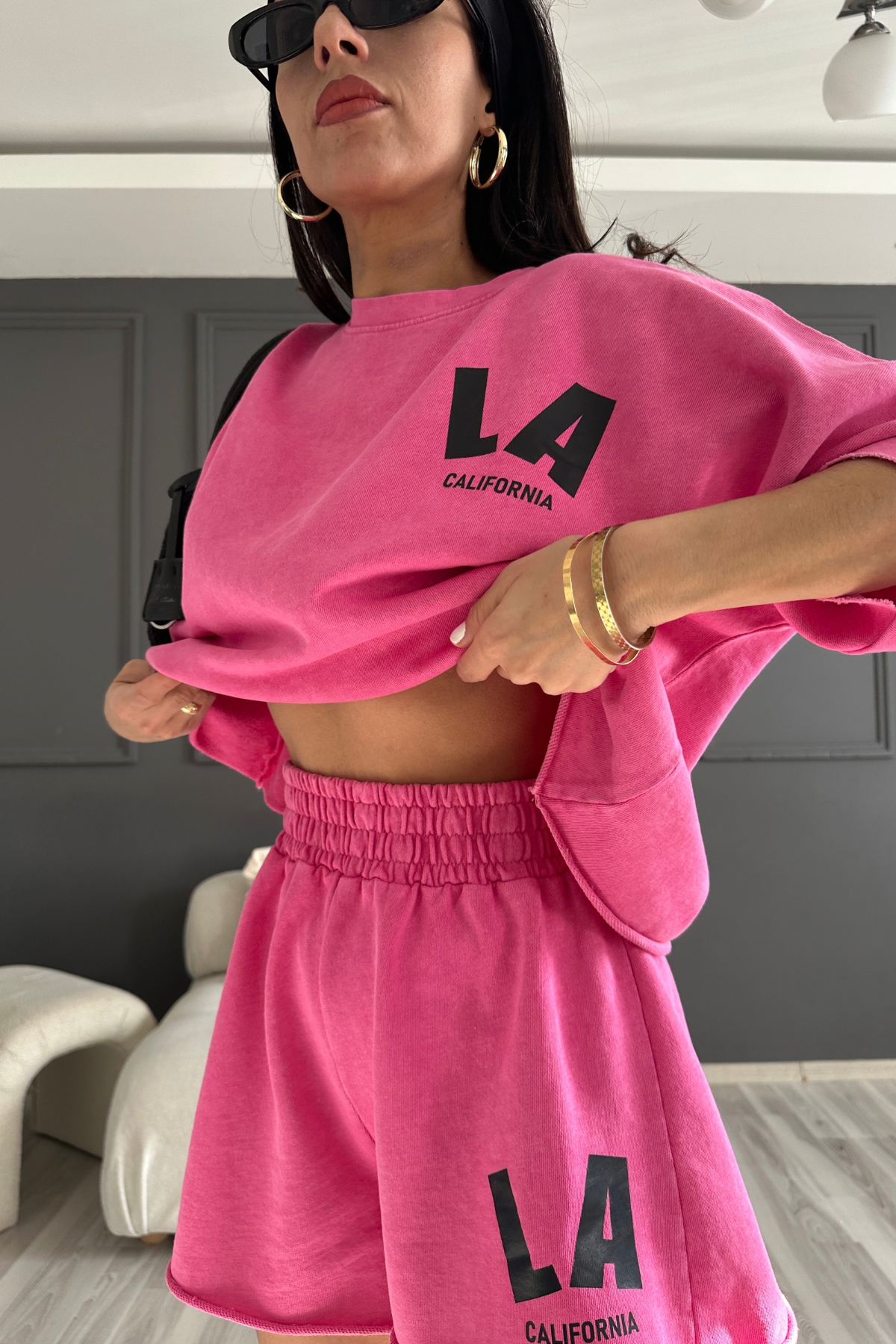 Pembe Can Şort Tshirt Takım