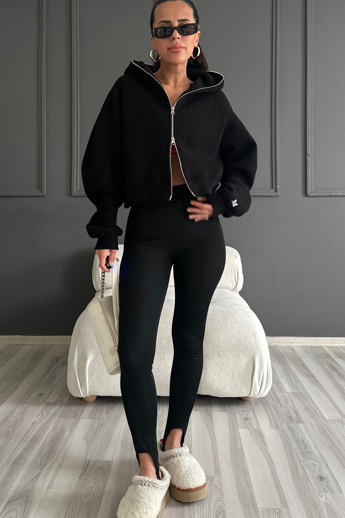 Siyah Perfect Fit Toparlayıcı Performans Füze Tayt