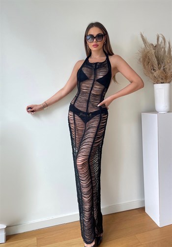 Kosha Melinda Beach Elbise - Siyah