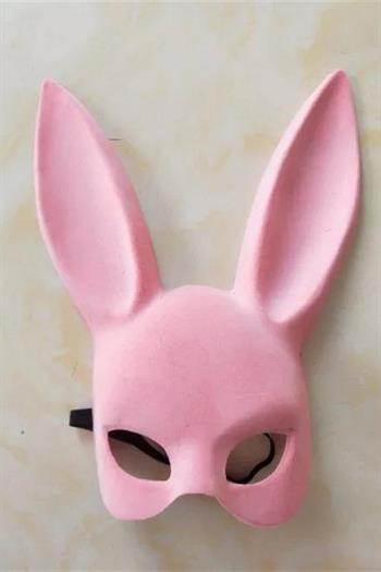 Rabbit Sivri Kulak Maske - Pembe