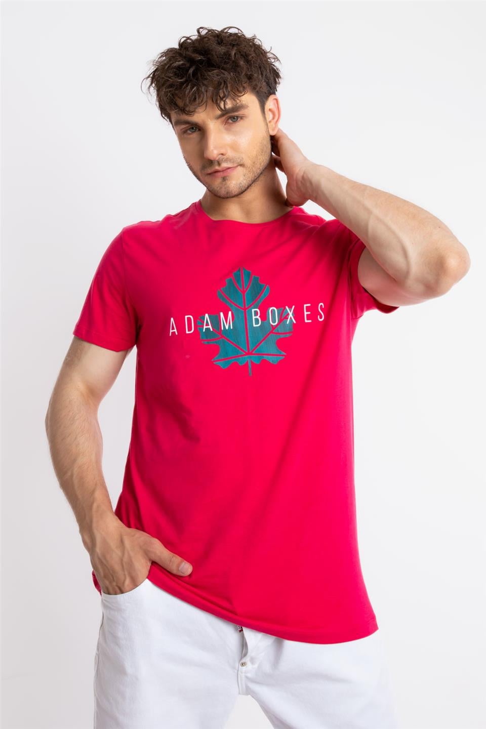 ADAM BOXES Baskılı O-Yaka T-shirt Anillo - Macenta