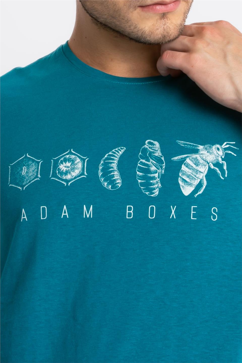 ADAM BOXES Baskılı O-Yaka T-shirt Apiso - Göl Yeşili