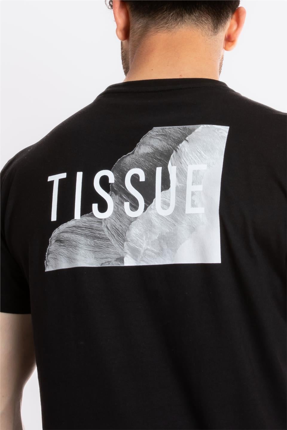 ADAM BOXES Baskılı O-Yaka T-shirt Tissue - Siyah
