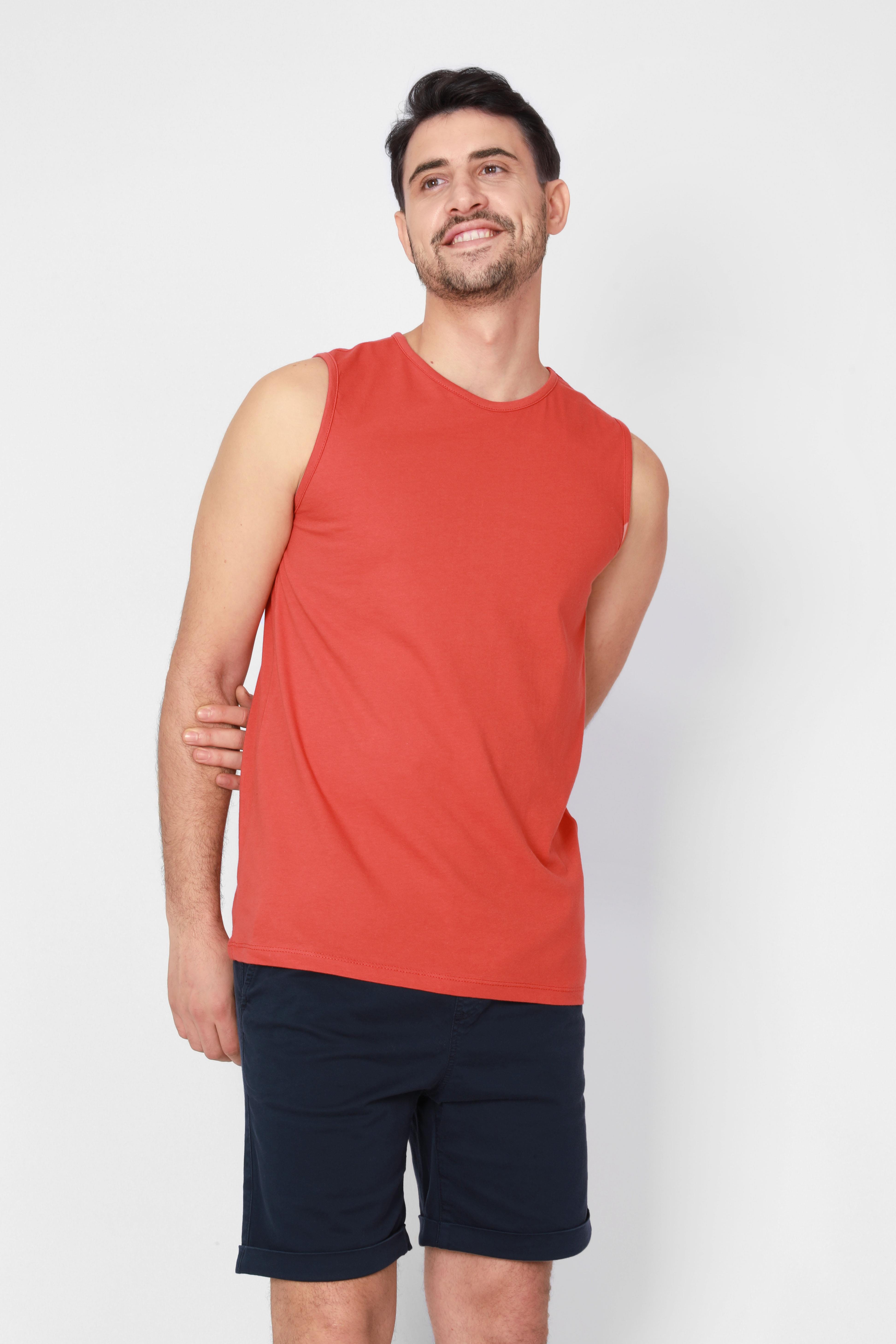 ADAM BOXES O-Yaka Kolsuz T-shirt Cuerposino - Turuncu
