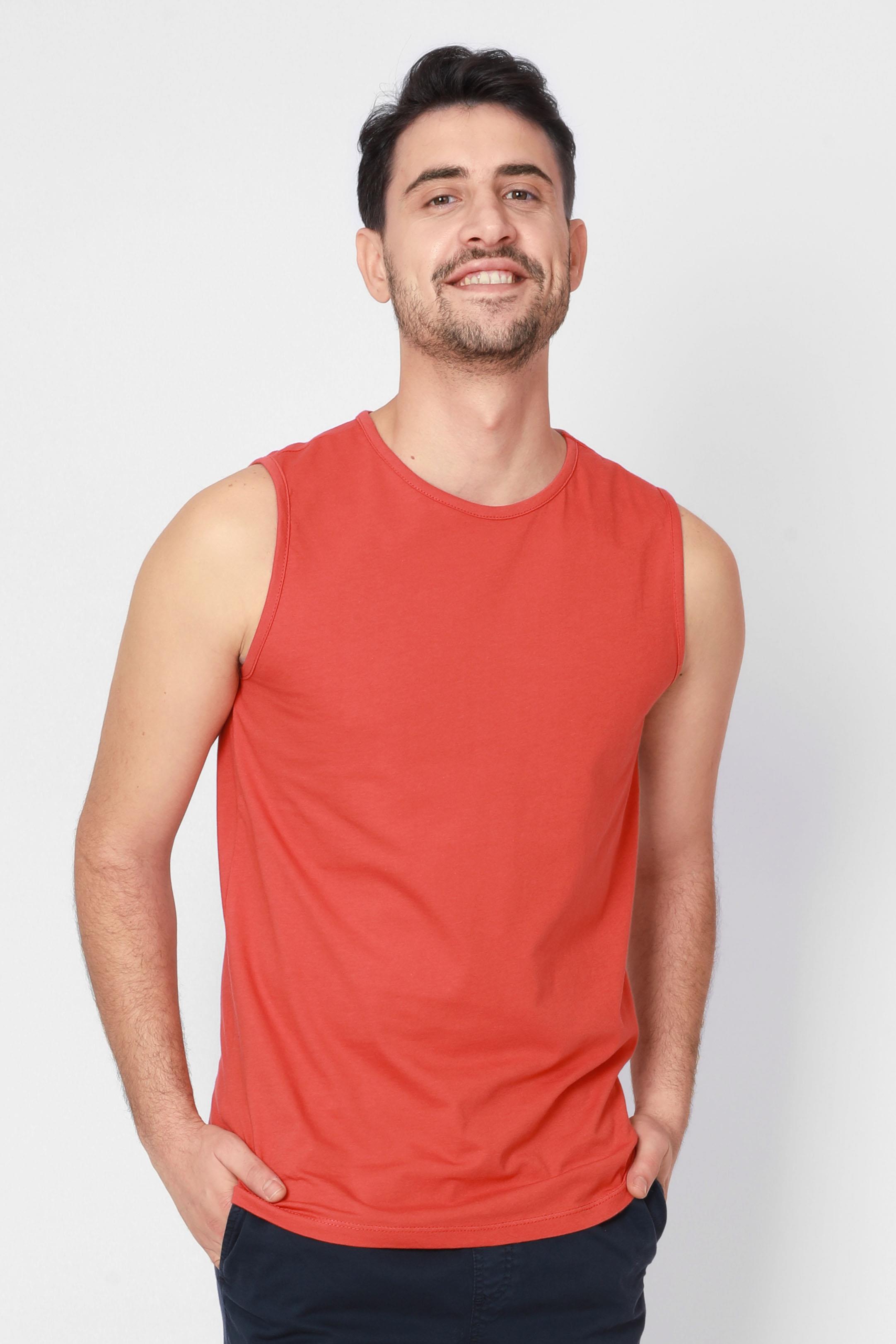 ADAM BOXES O-Yaka Kolsuz T-shirt Cuerposino - Turuncu