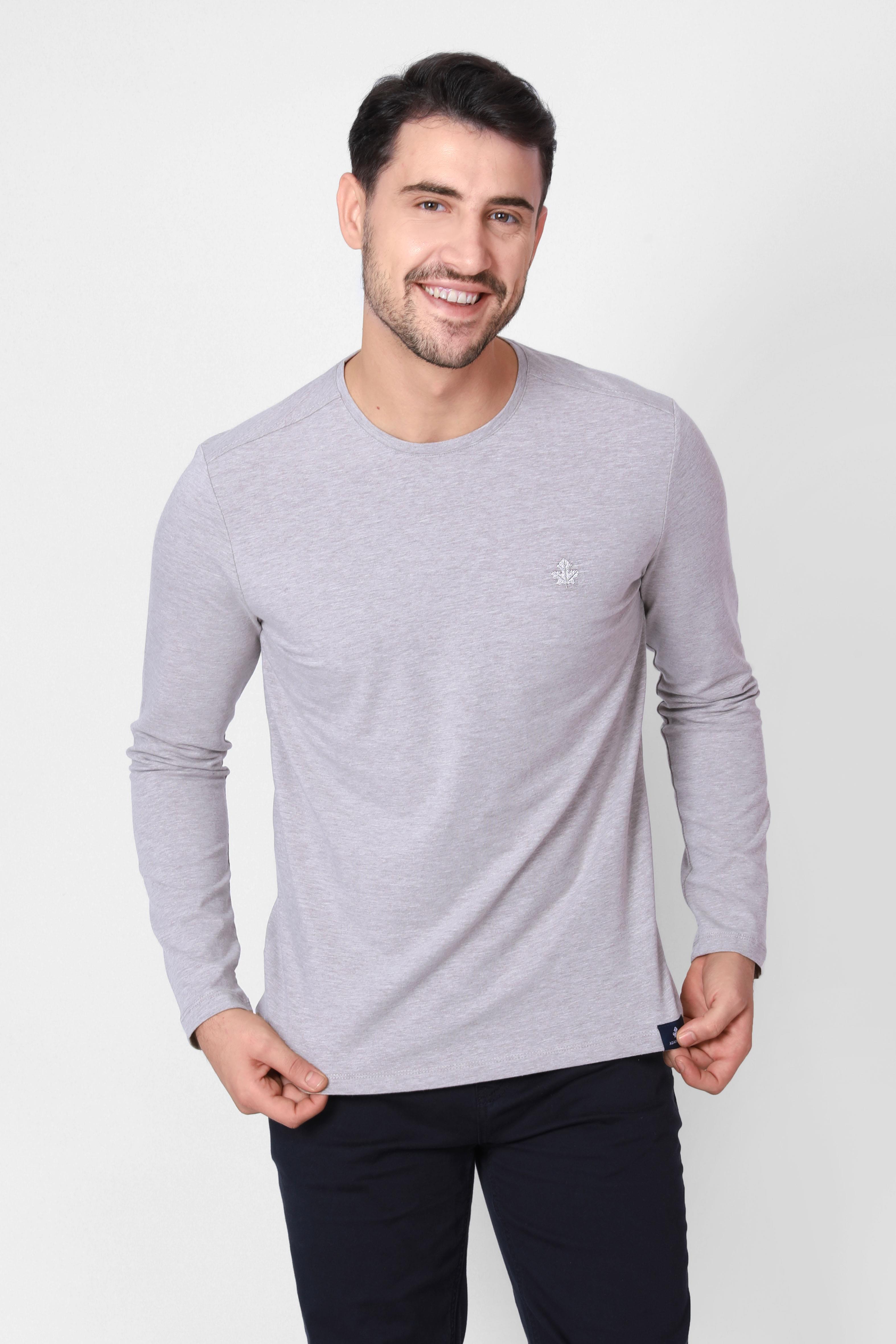 ADAM BOXES O Yaka Uzun Kollu T-shirt NP-Dolargo - Kahve Melanj