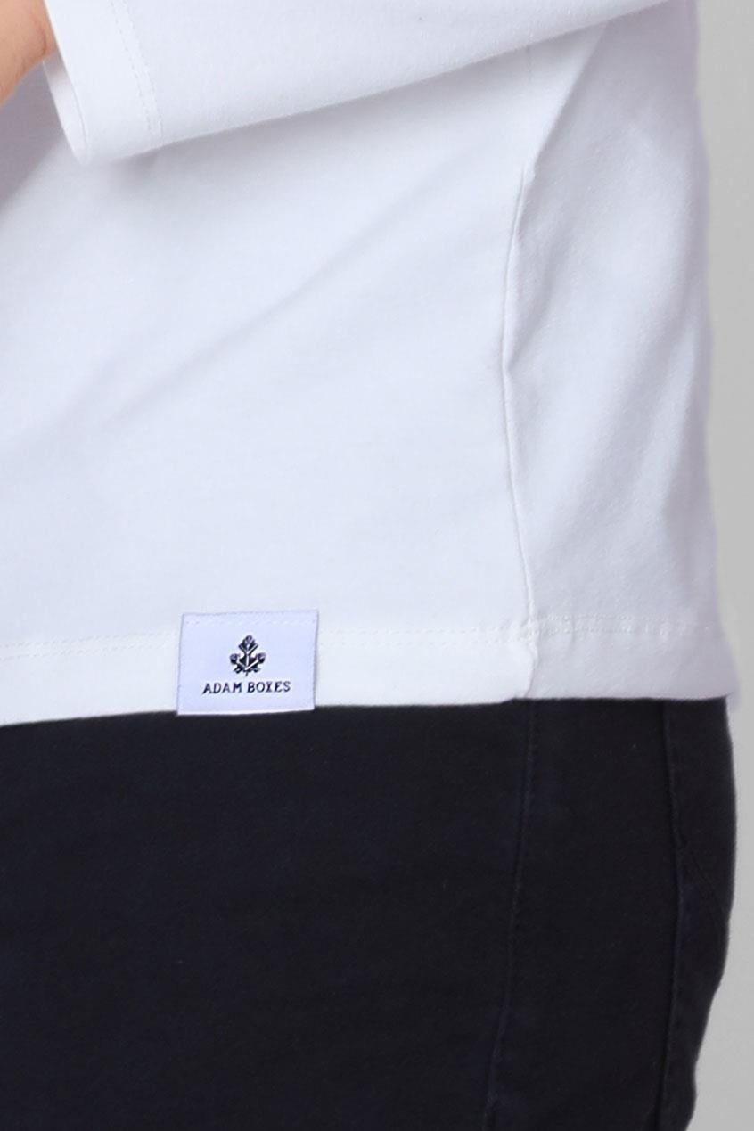 ADAM BOXES V Yaka Uzun Kollu T-shirt NP-Trelargo - Ekru