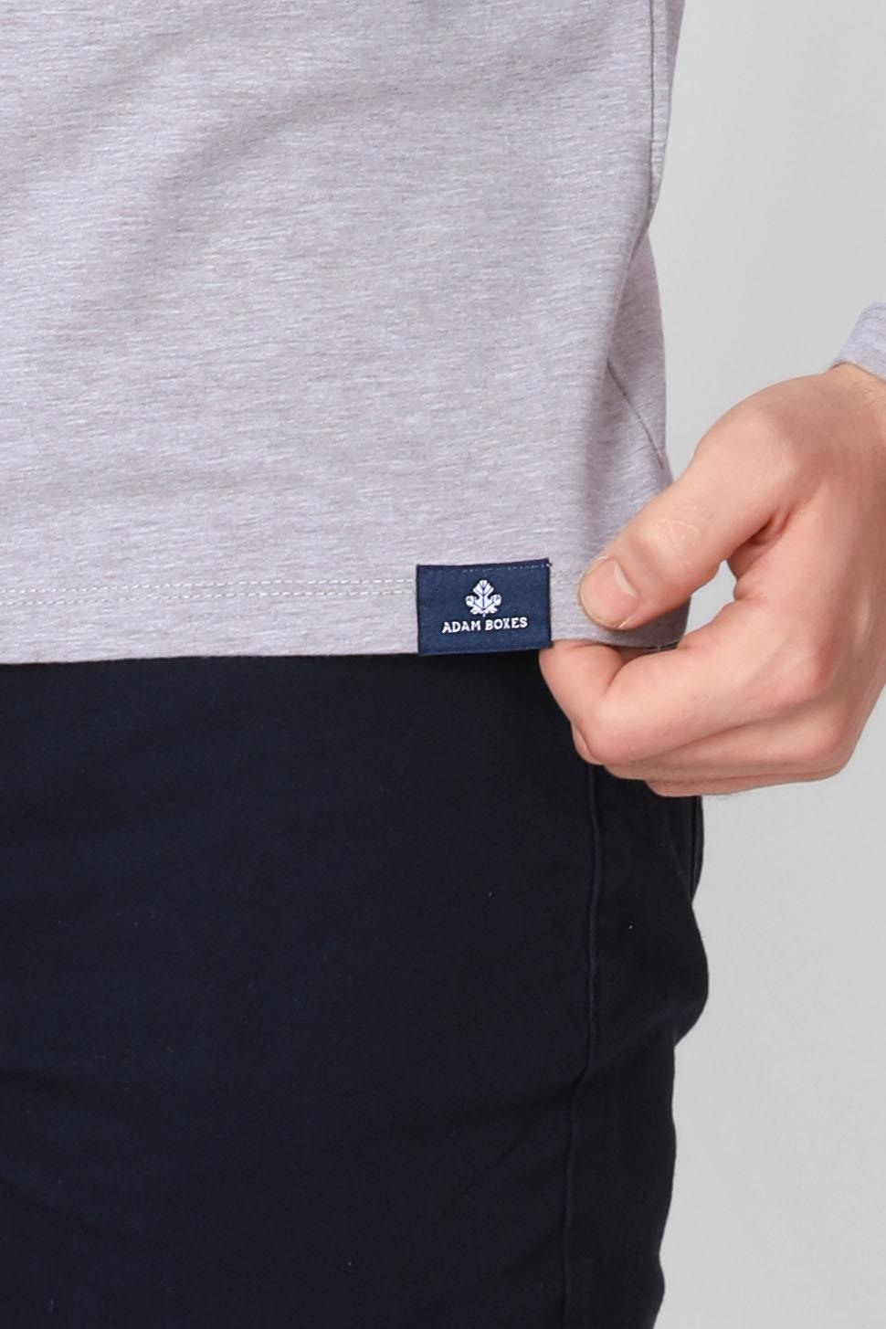 ADAM BOXES V Yaka Uzun Kollu T-shirt NP-Trelargo - Kahve Melanj