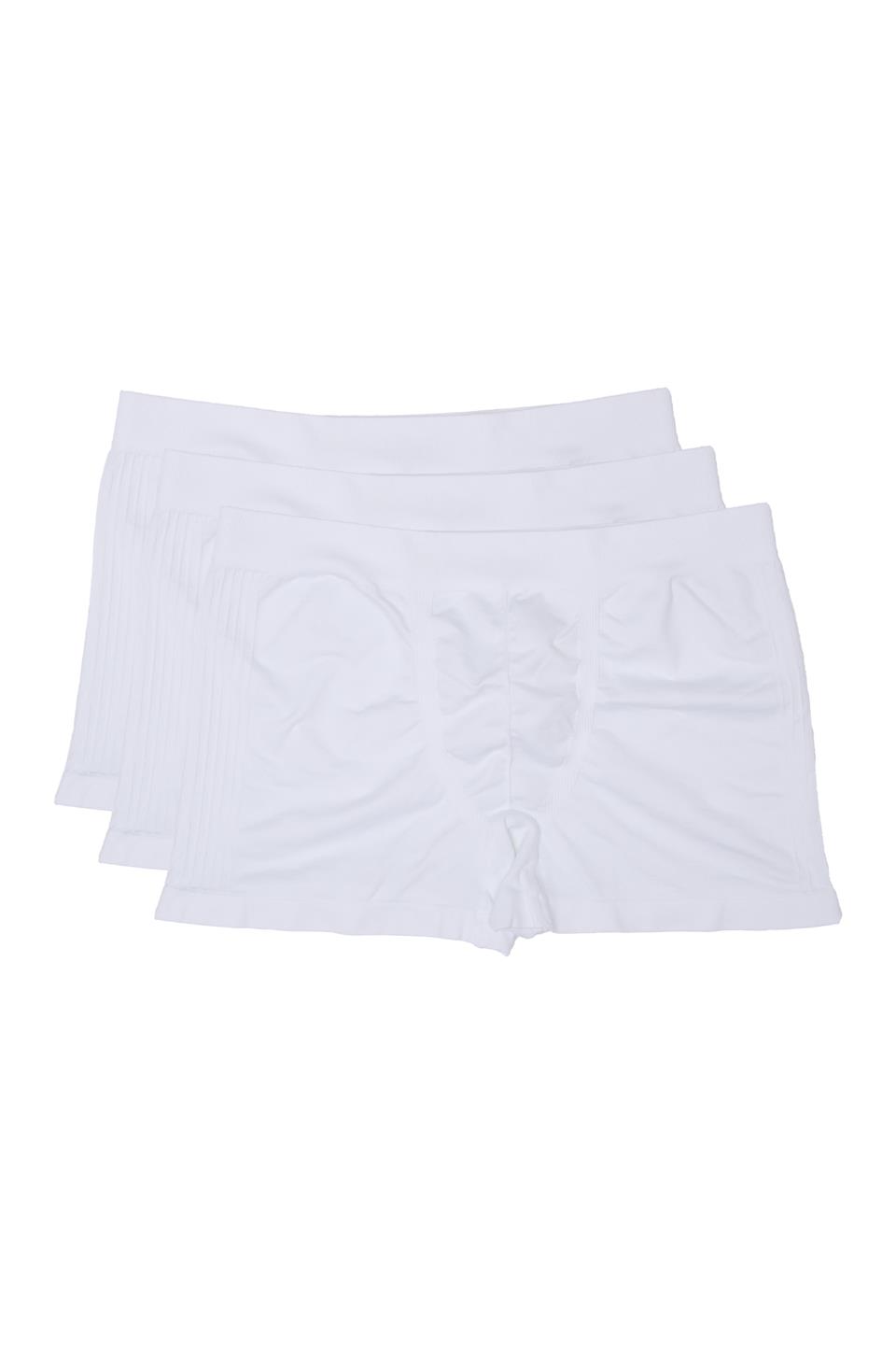ADAM BOXES Boxer Trunk Neo-Sincosido 3lü Paket - Beyaz (Dikişsiz/Seamless)