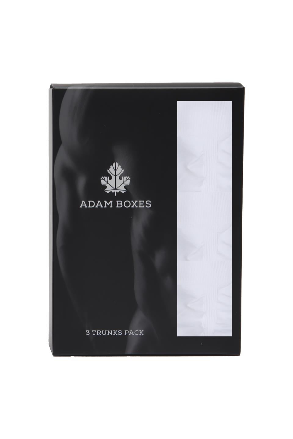 ADAM BOXES Boxer Trunk Neo-Sincosido 3lü Paket - Beyaz (Dikişsiz/Seamless)