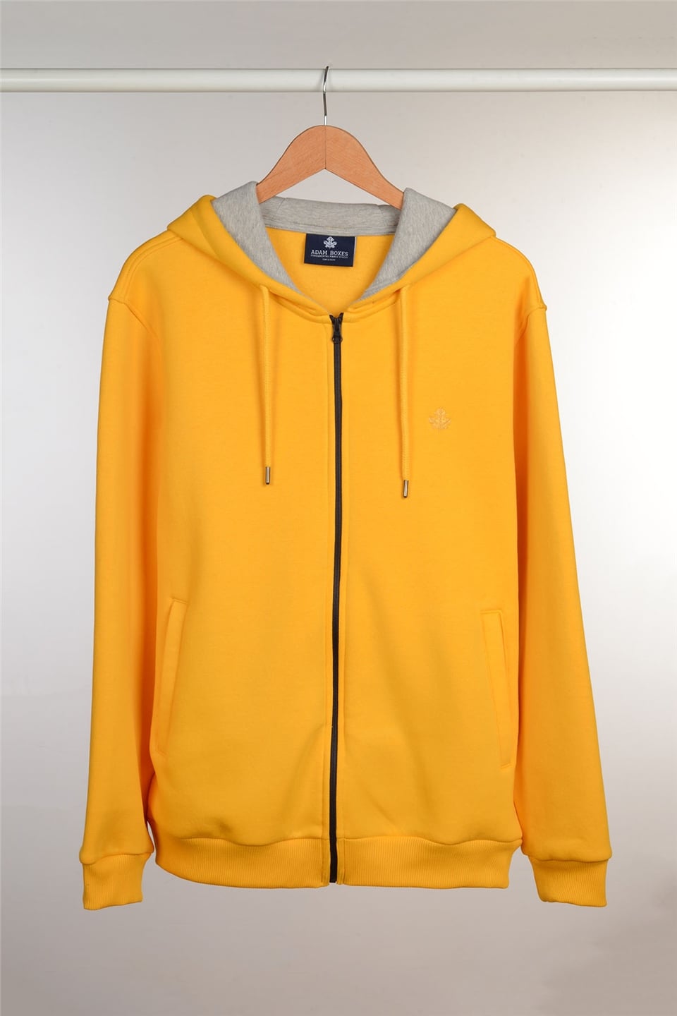 ADAM BOXES Fermuarlı Kapüşonlu Sweatshirt N-Halicarna - Sarı