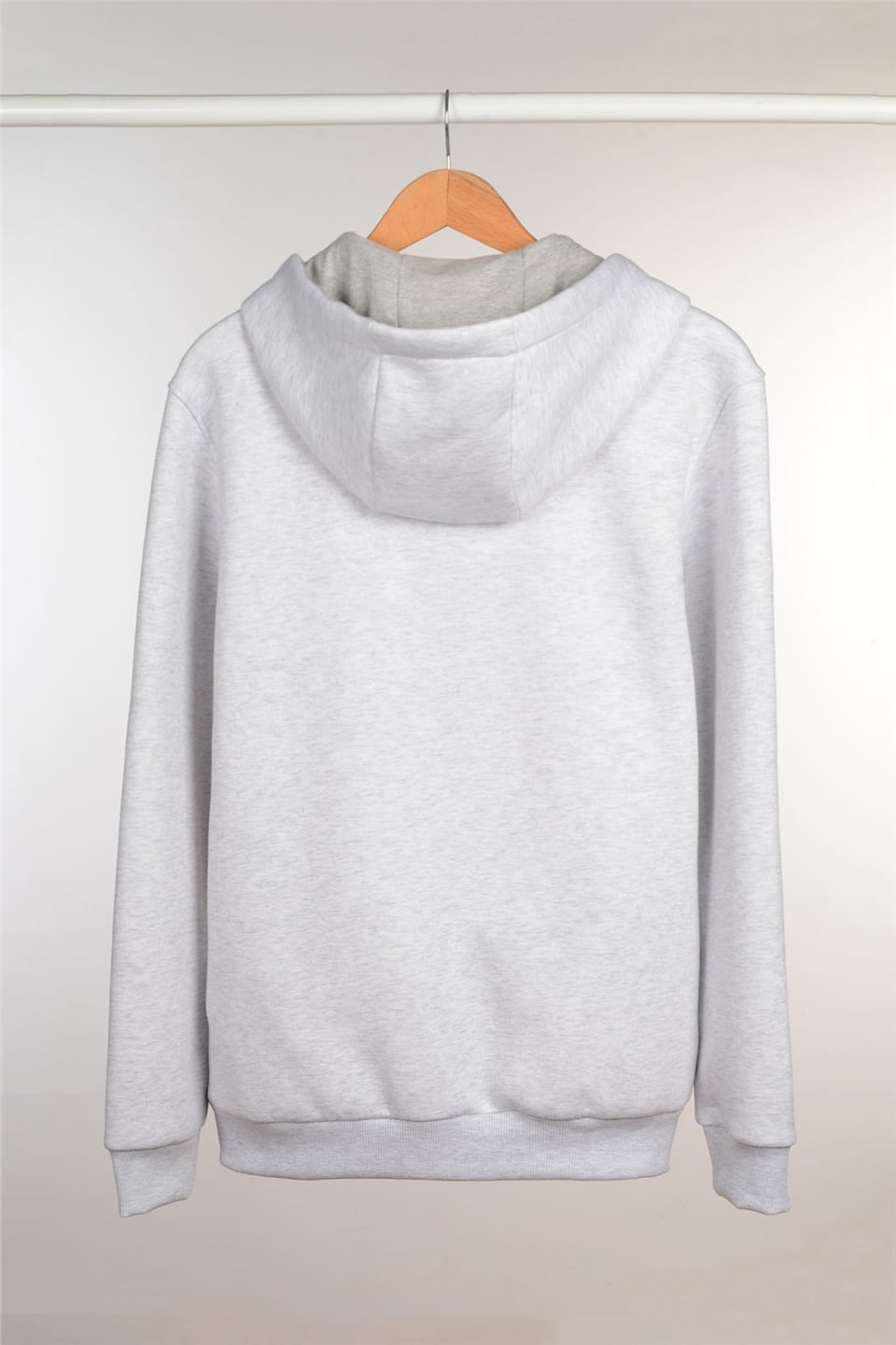 ADAM BOXES Fermuarlı Kapüşonlu Sweatshirt N-Halicarna - Açık Gri