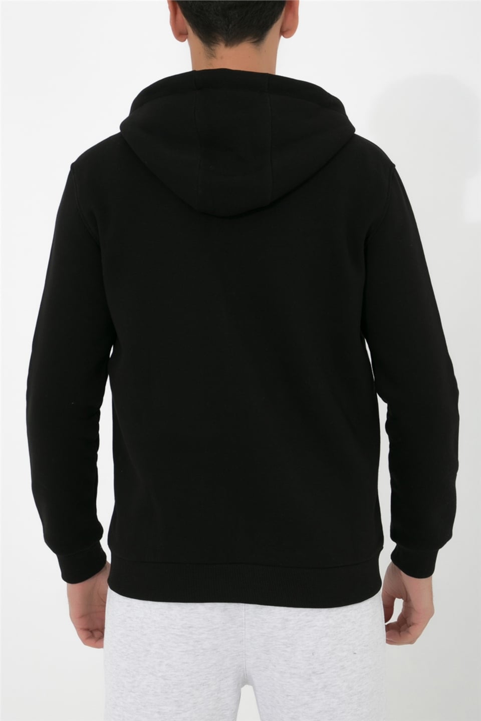 ADAM BOXES Fermuarlı Kapüşonlu Sweatshirt N-Halicarna - Siyah