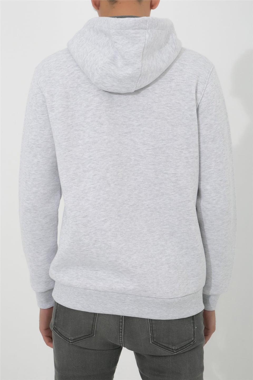 ADAM BOXES Kapüşonlu Sweatshirt N-Siangela - Açık Gri