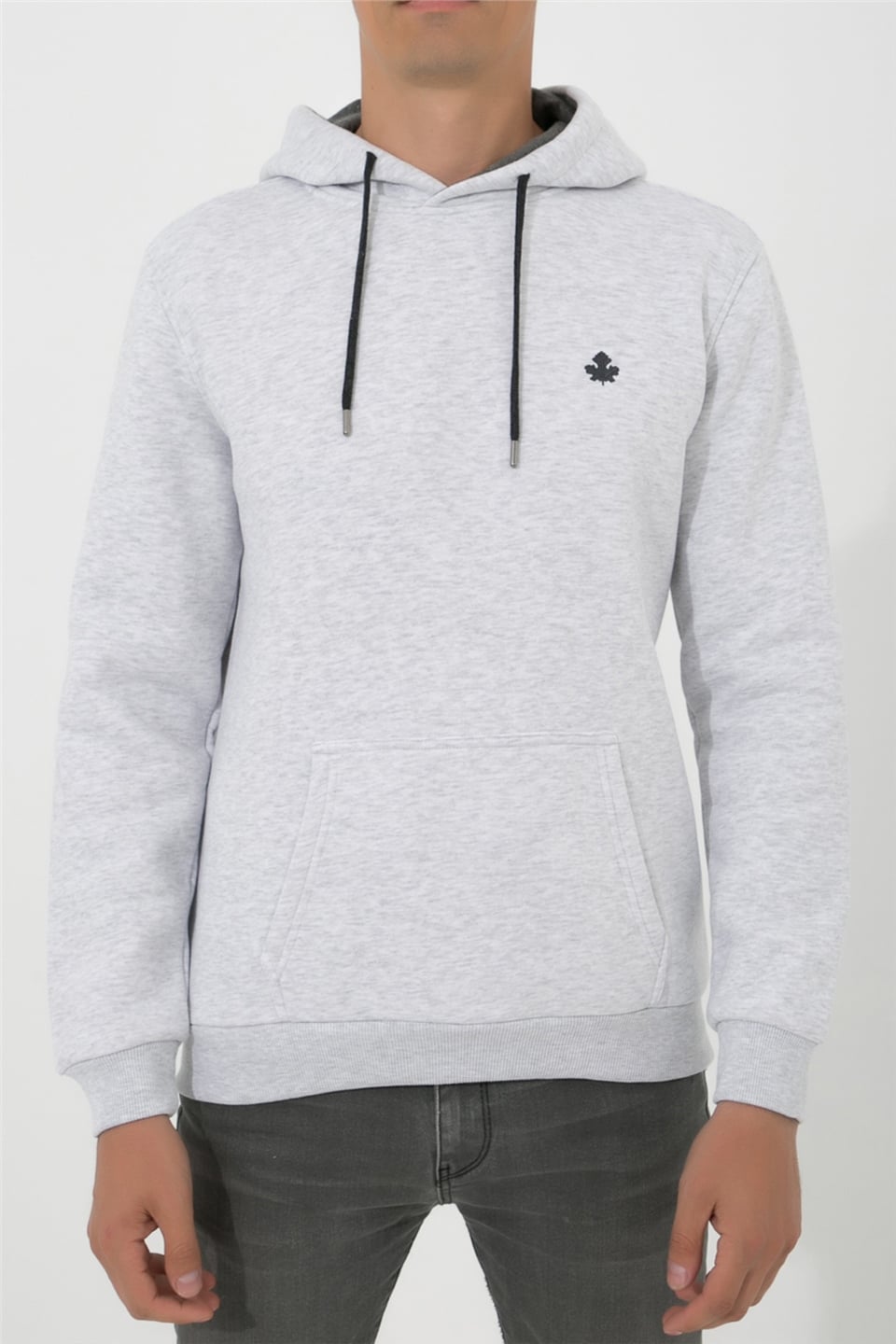 ADAM BOXES Kapüşonlu Sweatshirt N-Siangela - Açık Gri