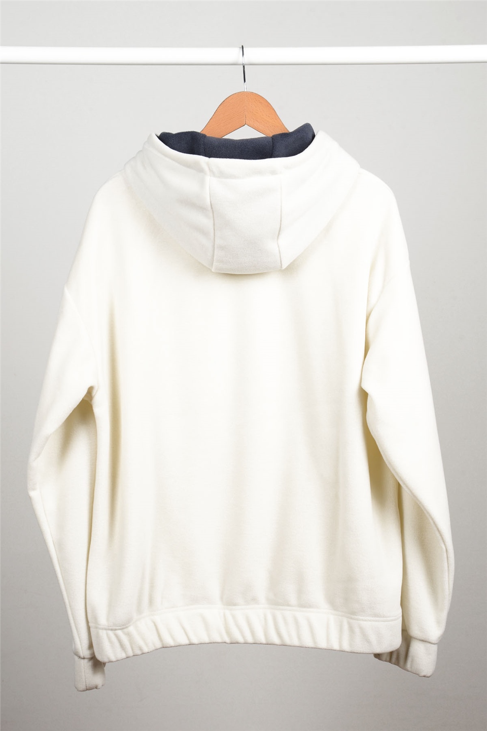 ADAM BOXES Oversize Kapüşonlu Polar Sweatshirt N-Myndo - Ekru