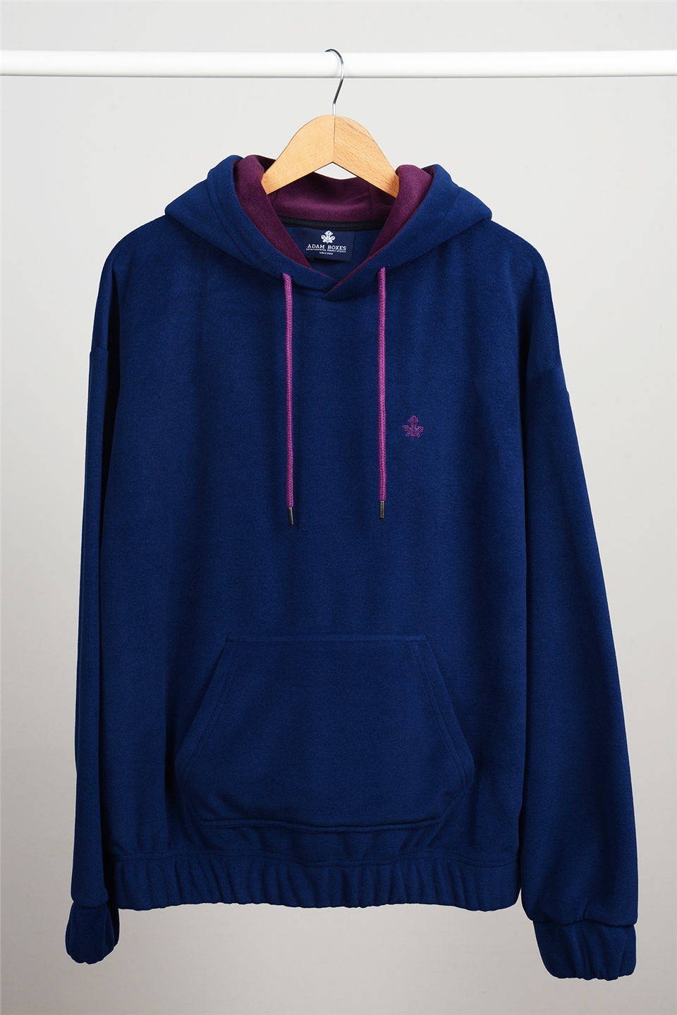 ADAM BOXES Oversize Kapüşonlu Polar Sweatshirt N-Myndo - Lacivert