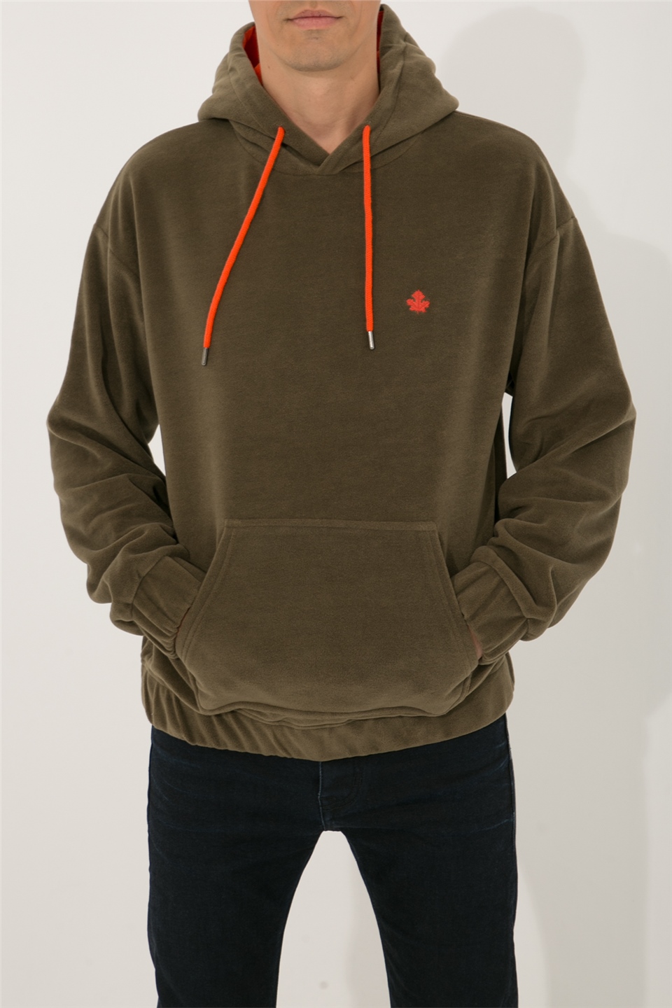 ADAM BOXES Oversize Kapüşonlu Polar Sweatshirt N-Myndo - Haki