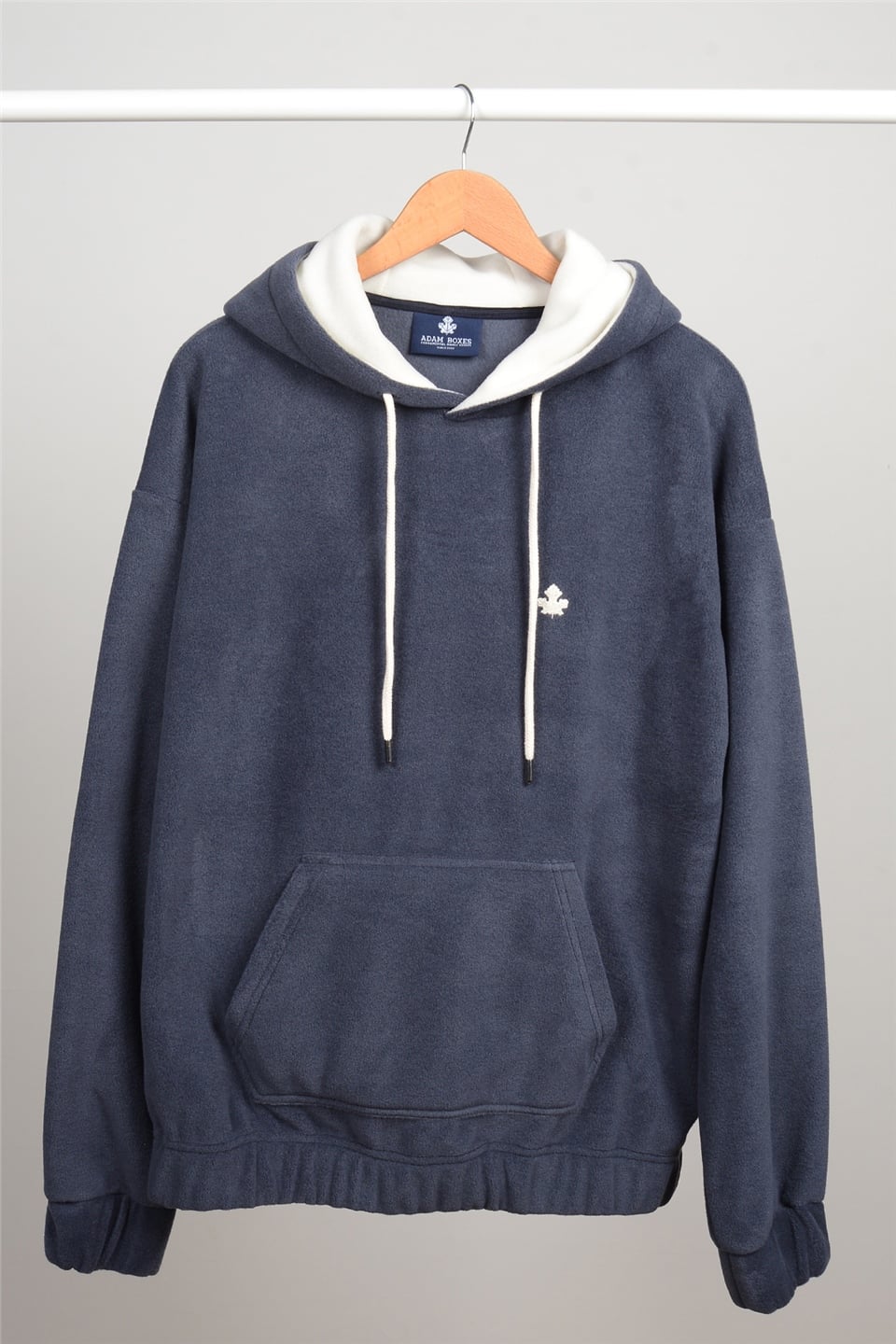 ADAM BOXES Oversize Kapüşonlu Polar Sweatshirt N-Myndo - Füme
